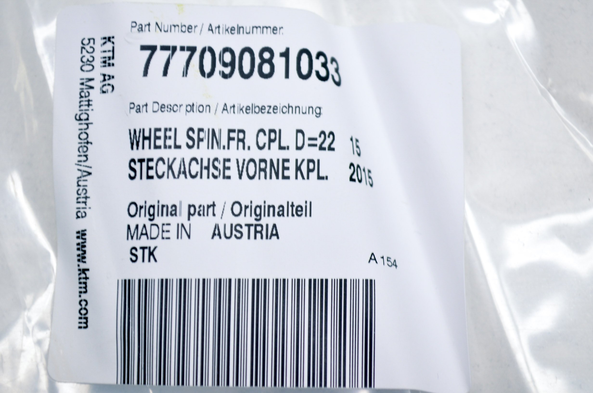 Amazon | 77709081033 WHEEL SPIN.FR. CPL. D=22 15 KTM ハスクバーナ